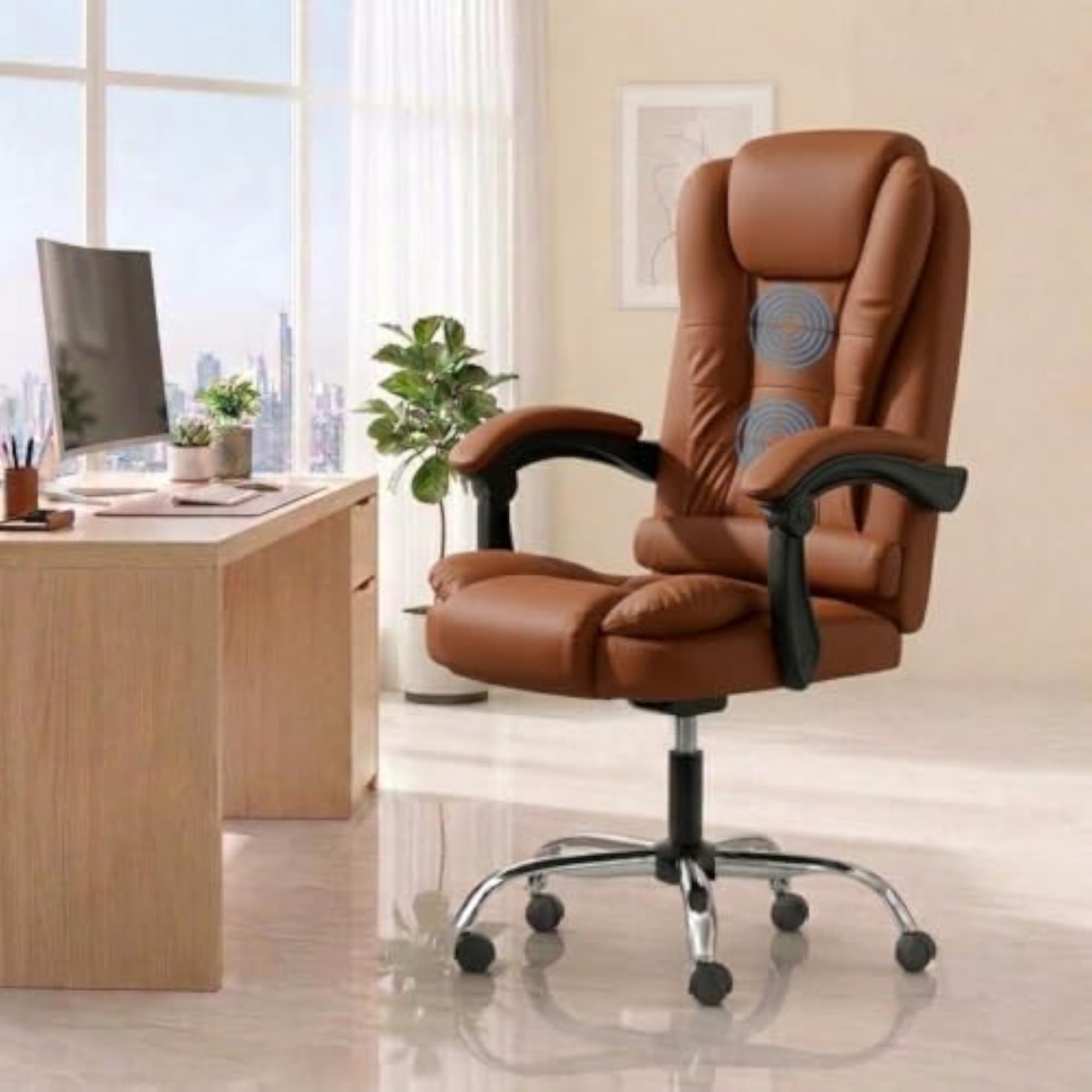 Italia Premium Leatherette Office Chair for Work